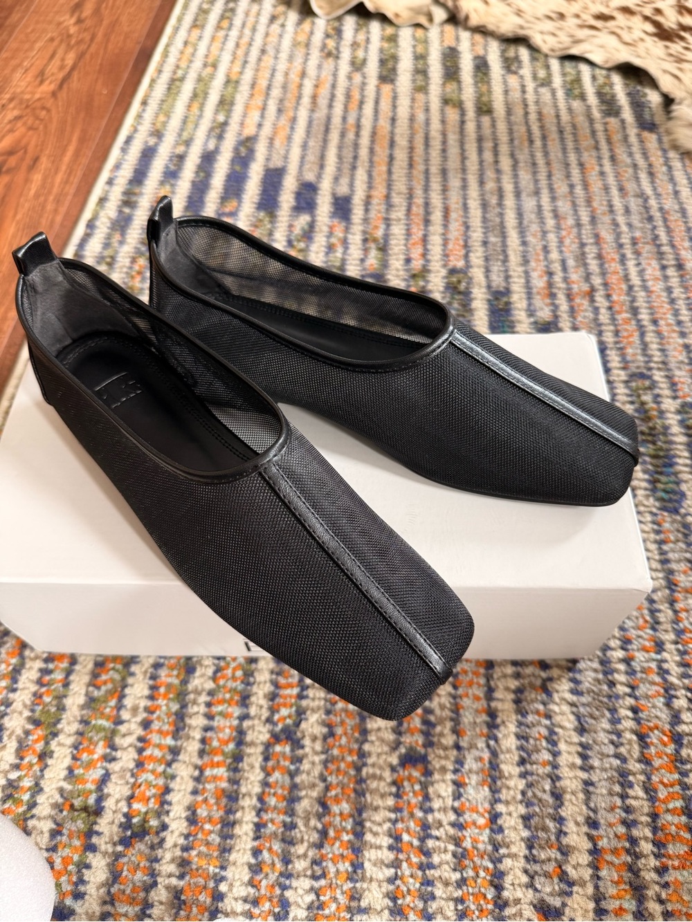 EPURE Vegan Leather Mesh Flats